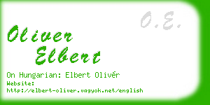 oliver elbert business card