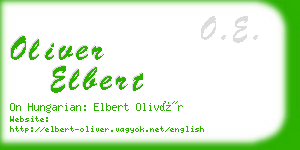 oliver elbert business card